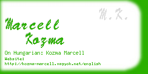 marcell kozma business card